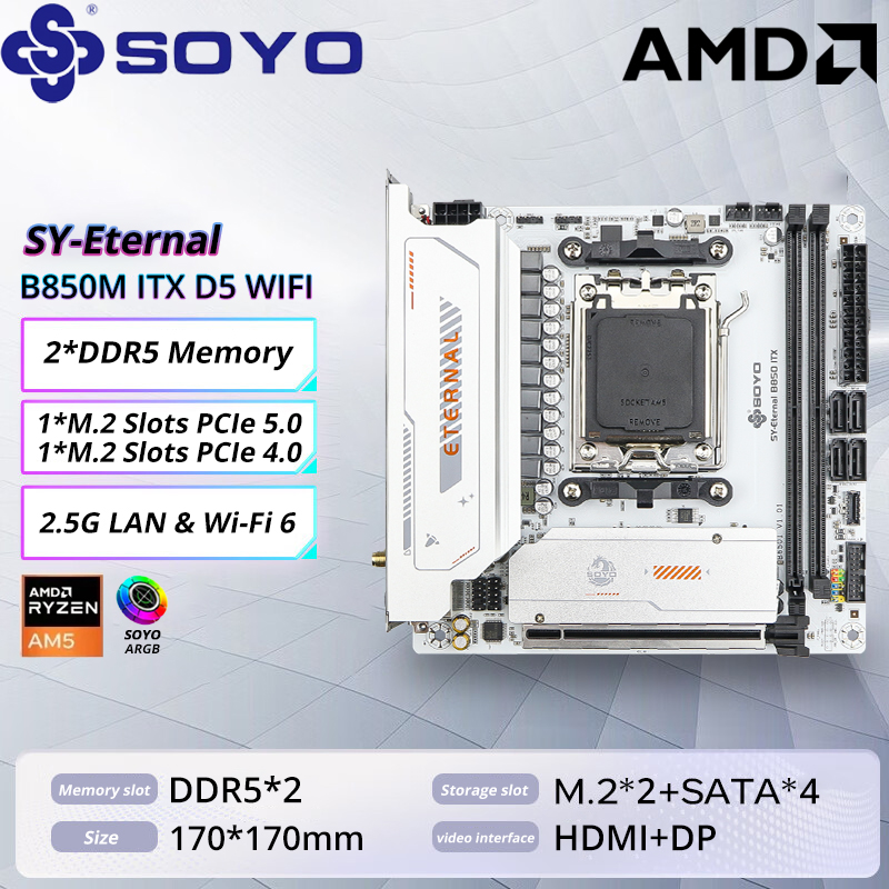 Płyta główna SOYO B850M ARGB W – X870E Atx Motherboard recenzja i cena